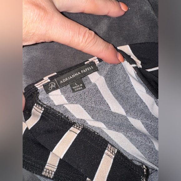 Adrianna Papell black striped blouse - Picture 5 of 5